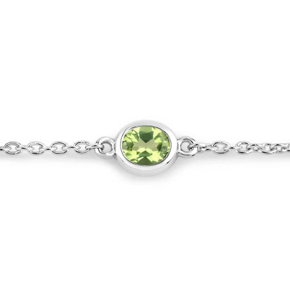 Genuine Green Peridot By The Yard Bracelet