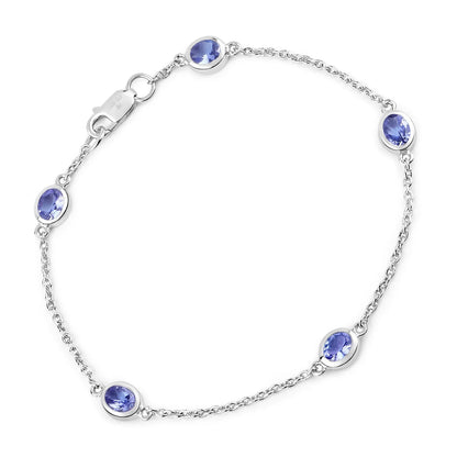 Genuine Purple Tanzanite By The Yard Bracelet