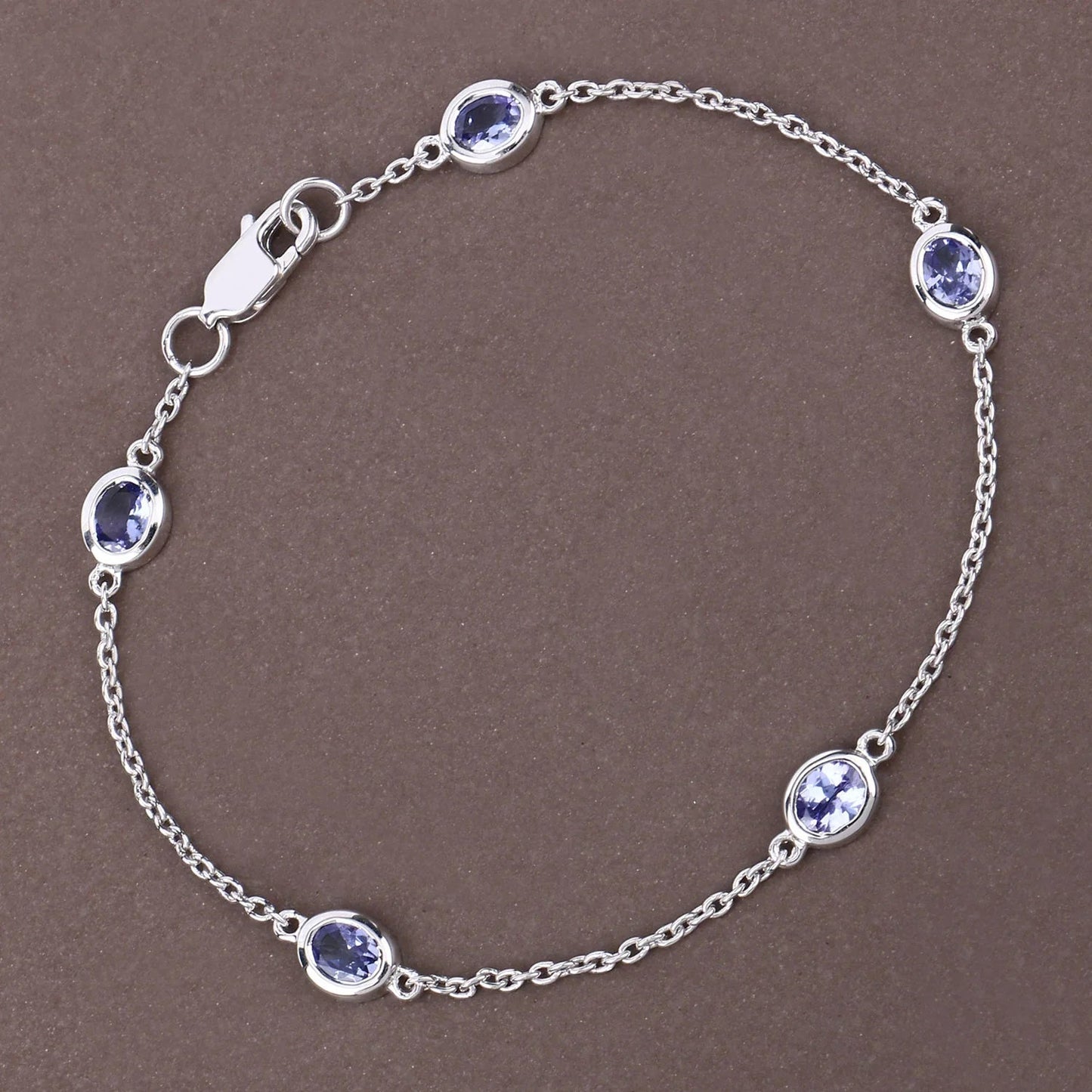 Genuine Purple Tanzanite By The Yard Bracelet