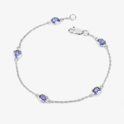 Genuine Purple Tanzanite By The Yard Bracelet