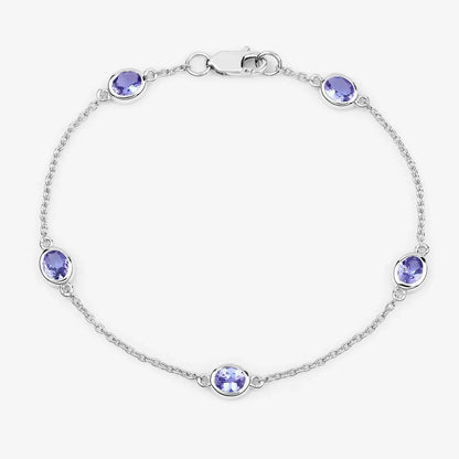 Genuine Purple Tanzanite By The Yard Bracelet