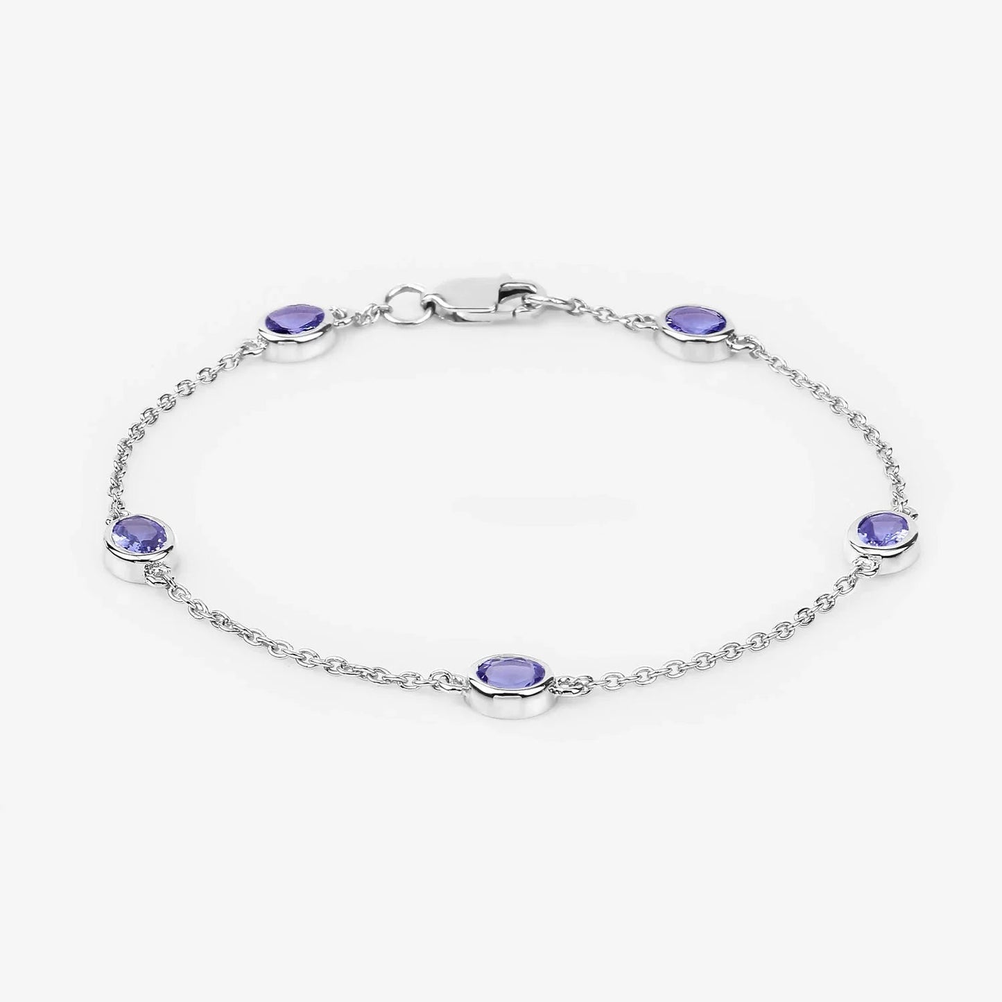 Genuine Purple Tanzanite By The Yard Bracelet