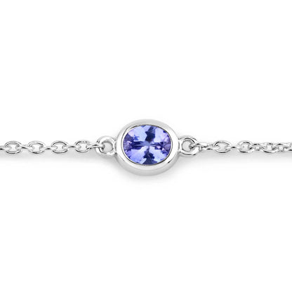 Genuine Purple Tanzanite By The Yard Bracelet