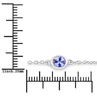 Genuine Purple Tanzanite By The Yard Bracelet