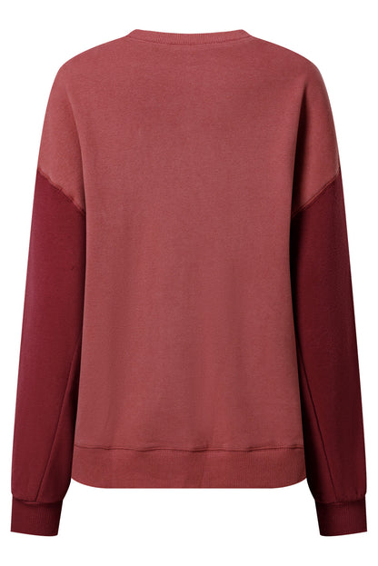 Threaded Pear Ella Patchwork Drop Shoulder Pullover