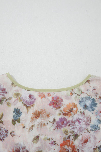 Threaded Pear Andi Striped Detail Babydoll PLUS Blouse