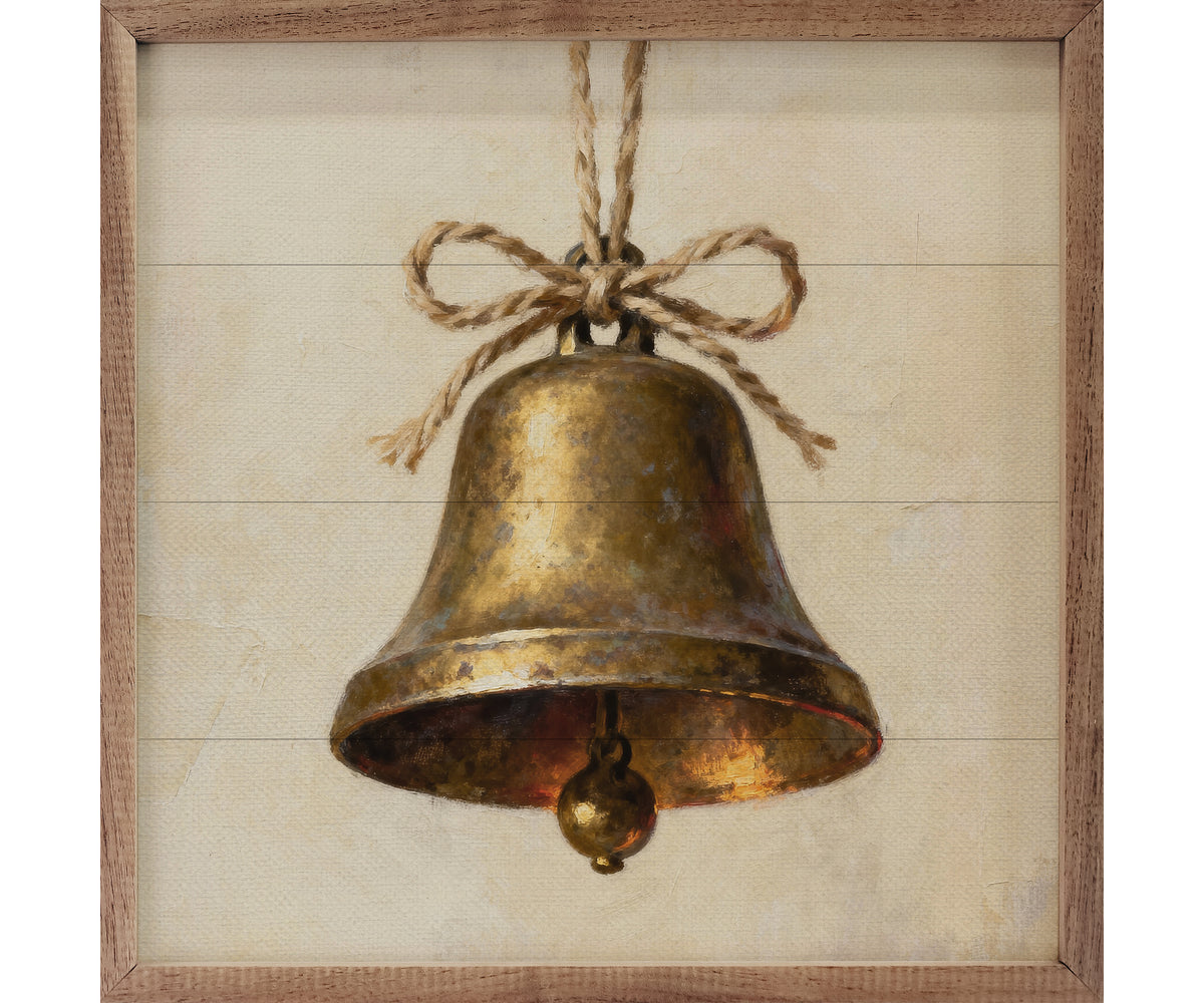 Kendrick Home Hanging Gold Bell With Twine