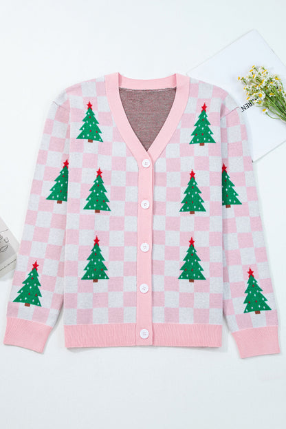 Threaded Pear Ella Tree Pattern Cardigan Sweater