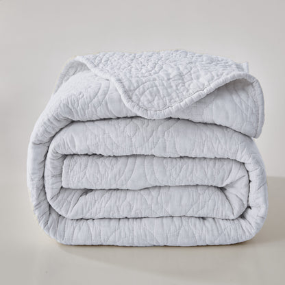 Patina Vie 3 Piece 100% Cotton Stitched Embroidered Quilt Set