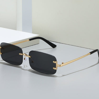 Frameless Rimless Sunglasses – Elegant Western Style