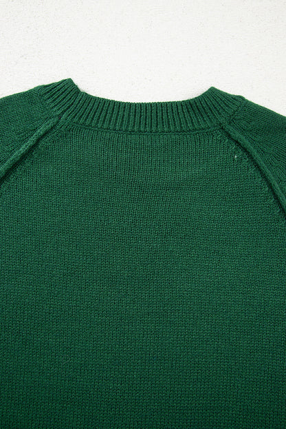 Threaded Pear Eleanor Evergreen Raglan Sleeve Sweater