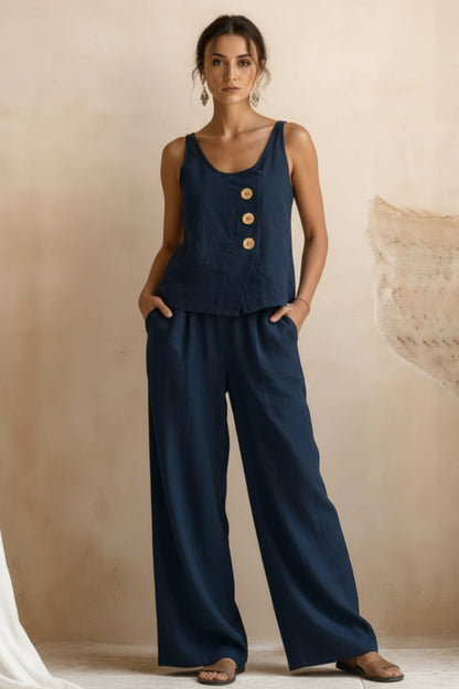Women's Sleeveless Tank Top & Pants Two-Piece Set