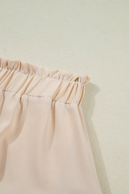 Threaded Pear Millie Trim Boho Ruffled PLUS Shorts