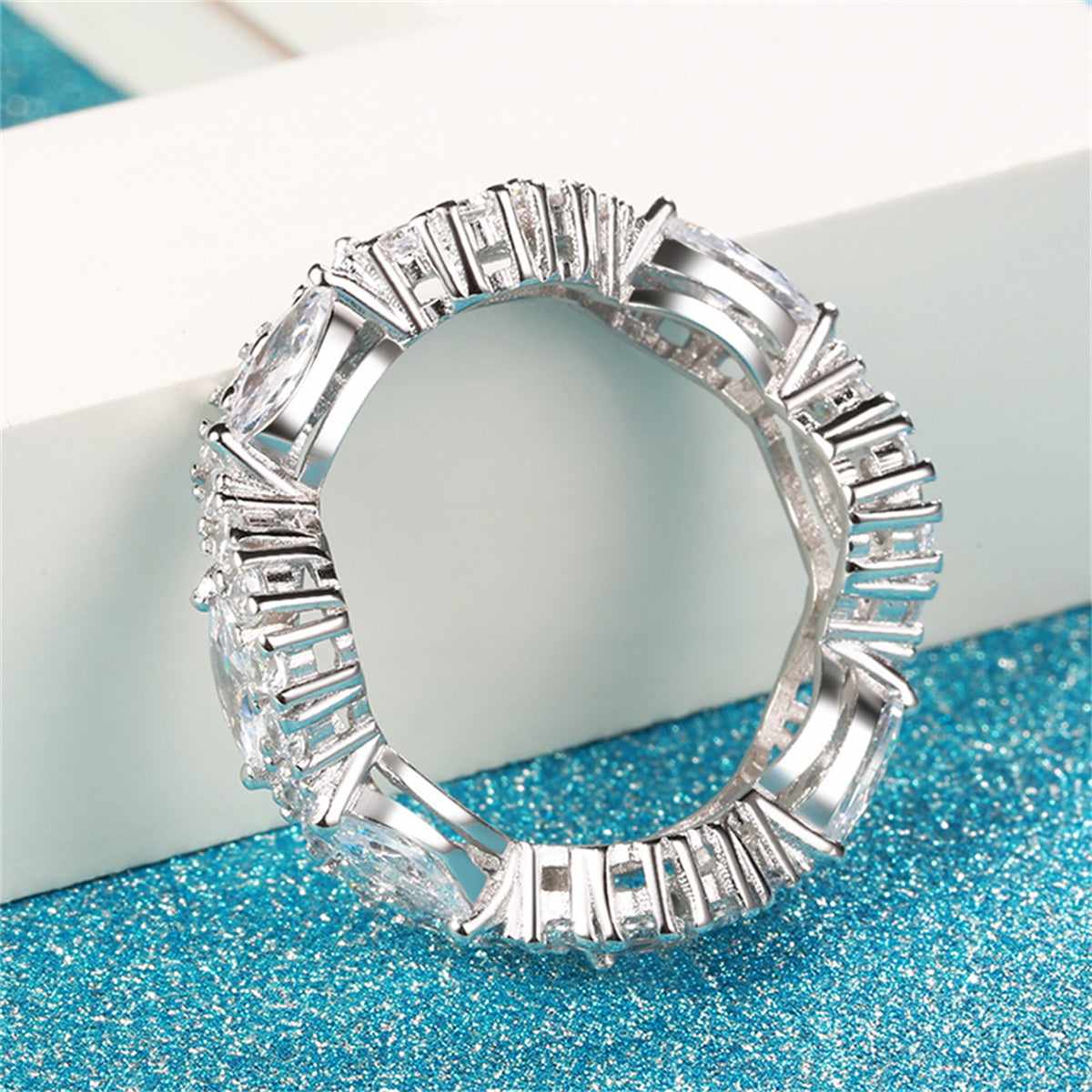 Marquise Crystal & Cubic Zirconia Twine Ring-1