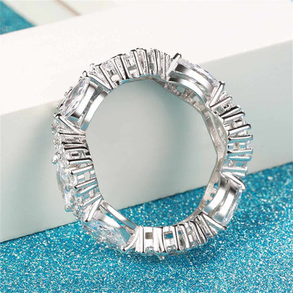 Marquise Crystal & Cubic Zirconia Twine Ring-1