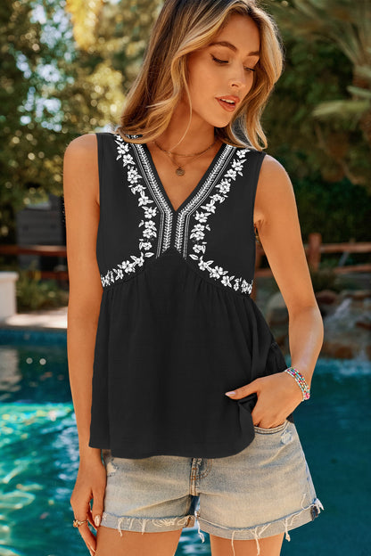 Threaded Pear Karter Sleeveless Casual Shift Top