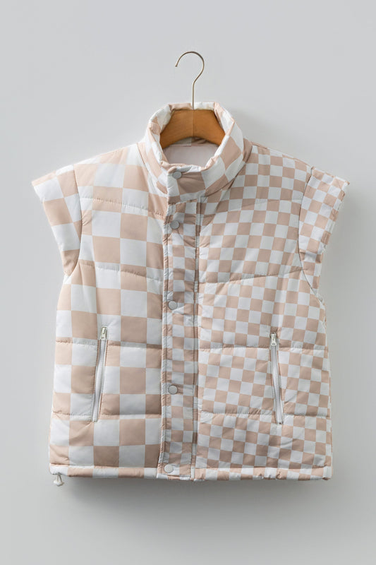 Threaded Pear Ophelia Quilted Zip Up Vest