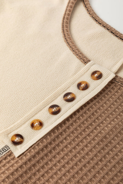 Threaded Pear Jaliyah Knit Stitch Detail Long Sleeve Top