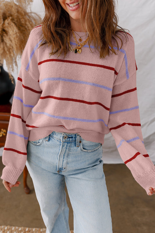 Threaded Pear Amyra Edge Drop Shoulder Sweater