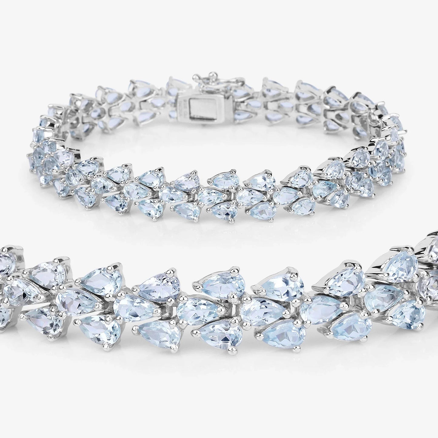 Genuine Aquamarine Tennis Bracelet