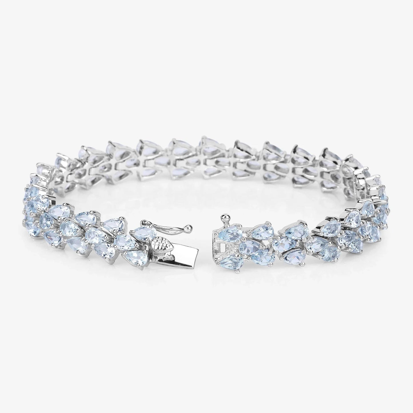 Genuine Aquamarine Tennis Bracelet