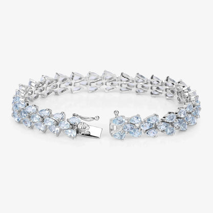 Genuine Aquamarine Tennis Bracelet