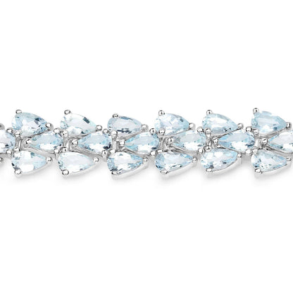 Genuine Aquamarine Tennis Bracelet