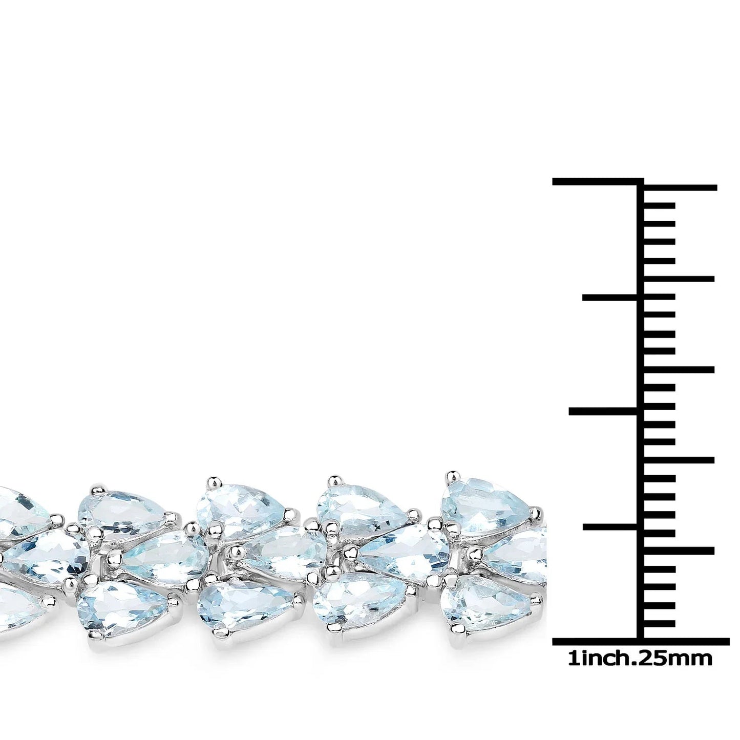 Genuine Aquamarine Tennis Bracelet