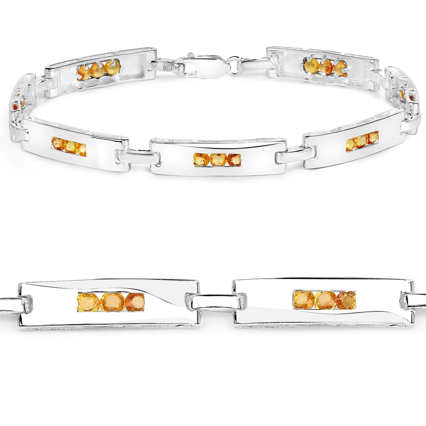 Genuine Yellow Sapphire Tennis Bracelet