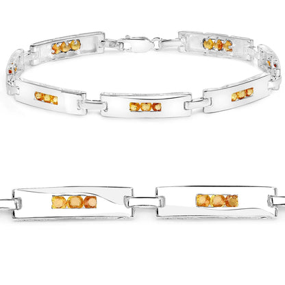 Genuine Yellow Sapphire Tennis Bracelet