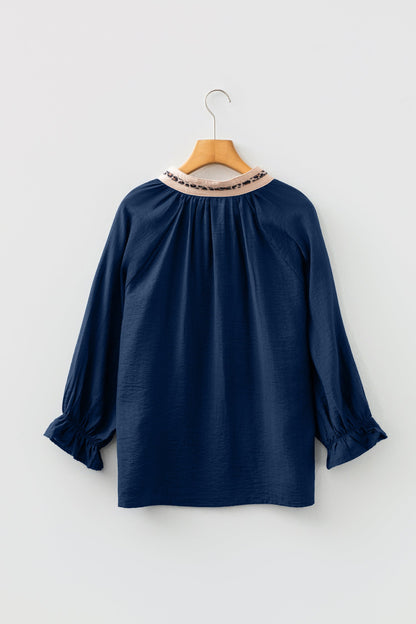 Threaded Pear Soraya Flounced Bracelet Sleeve Blouse