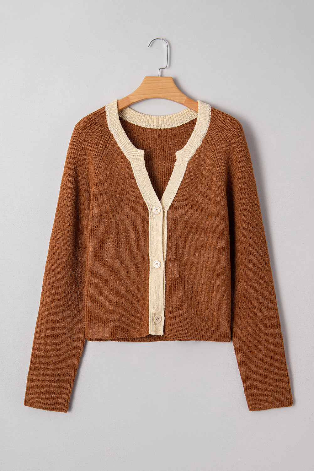 Threaded Pear Gabriella Knit Neckline Short Cardigan