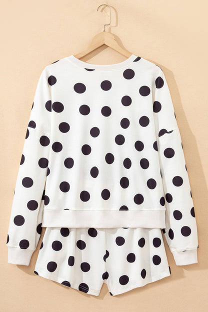 Threaded Pear Marley Shoulder Pullover Drawstring Shorts Set
