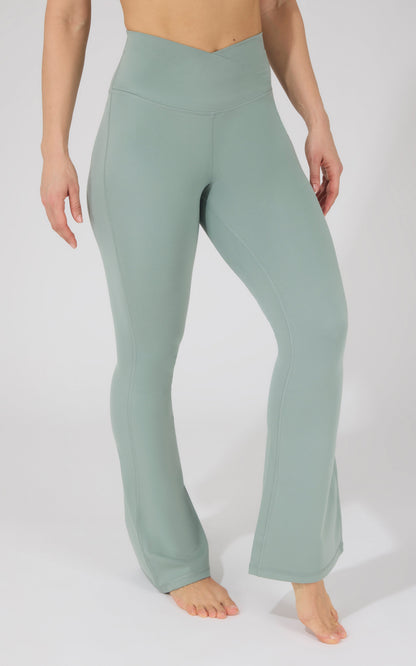 Lux Madison Crossover Elastic Free Waist 31 1/2 inch Flare Leg Pant