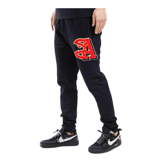 Pro Standard NBA Atlanta Hawks Mash Up Logo Men Sweatpants Black