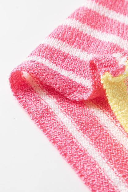 Threaded Pear Fernanda Seam Colorblock Patchwork PLUS Sweater