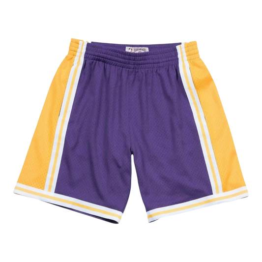 Mitchell & Ness NBA Swingman Los Angeles Lakers Road 1984-85 Men Shorts Purple/Yellow