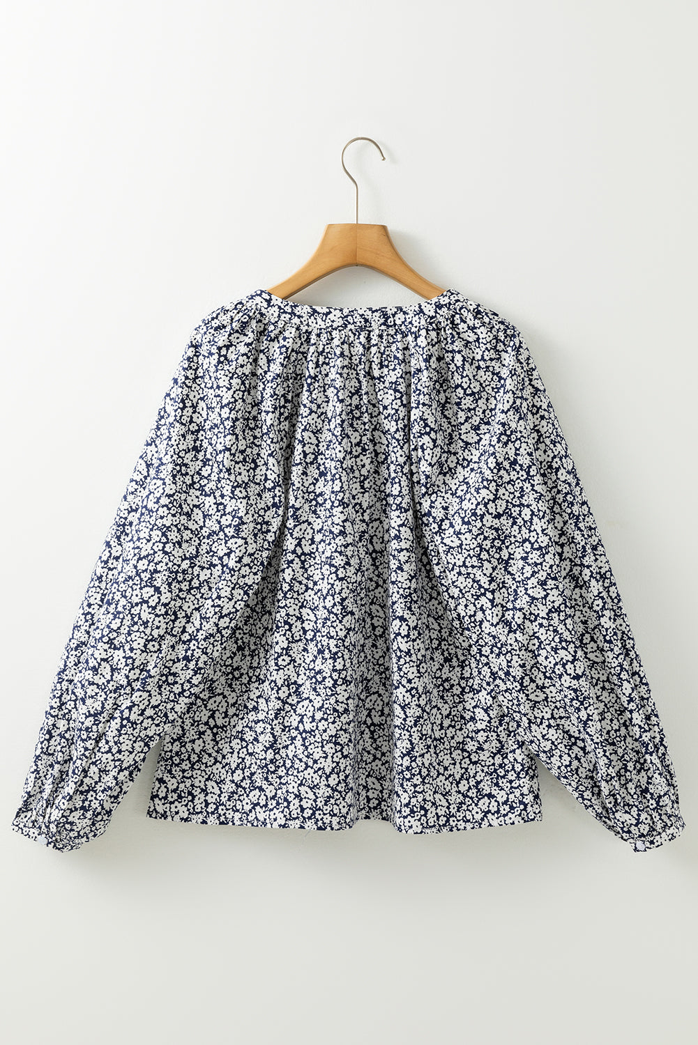 Threaded Pear Amelie Notched Puff Sleeve Blouse