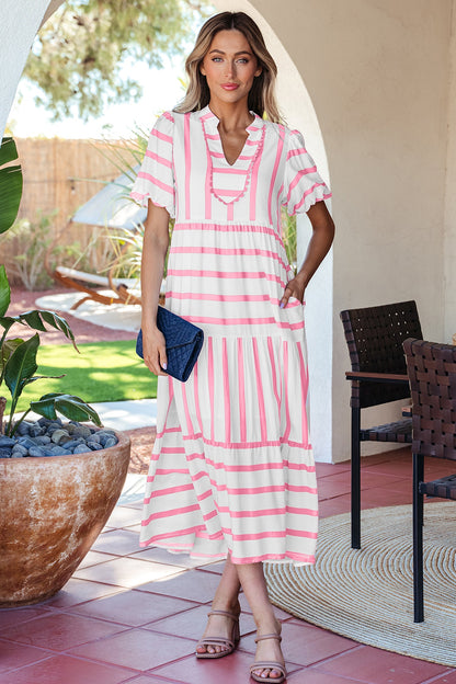 Threaded Pear Ariyah Half Sleeve Vacation Dress