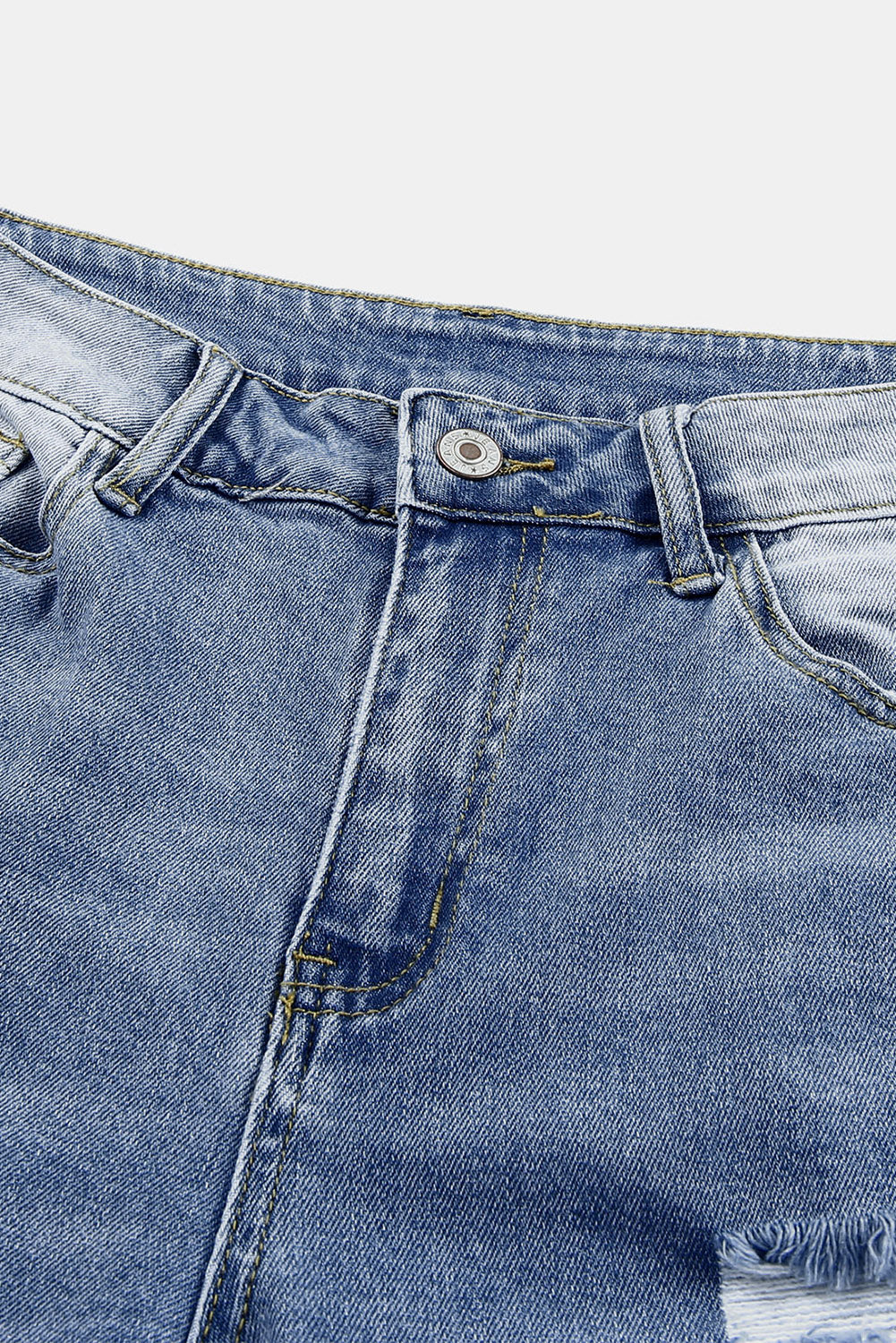 Threaded Pear Georgia Skinny Distressed Capri Jeans