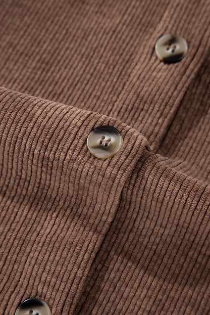 Threaded Pear Eleanor Corduroy Flap Up Shacket