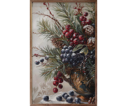 Kendrick Home Winterberry Mix IV By Petals Prints Design