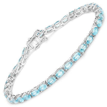 Genuine Blue Zircon Tennis Bracelet