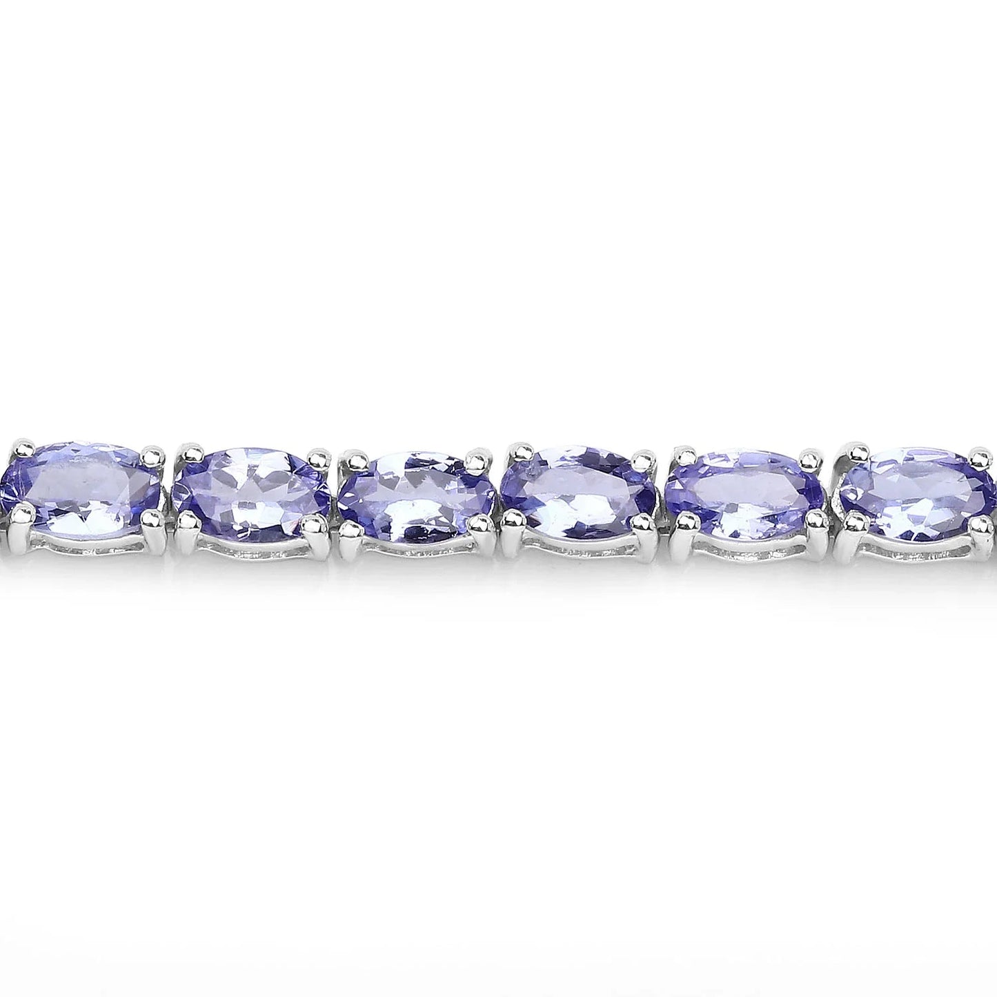 Natural Purple Tanzanite Silver Tennis Bracelet