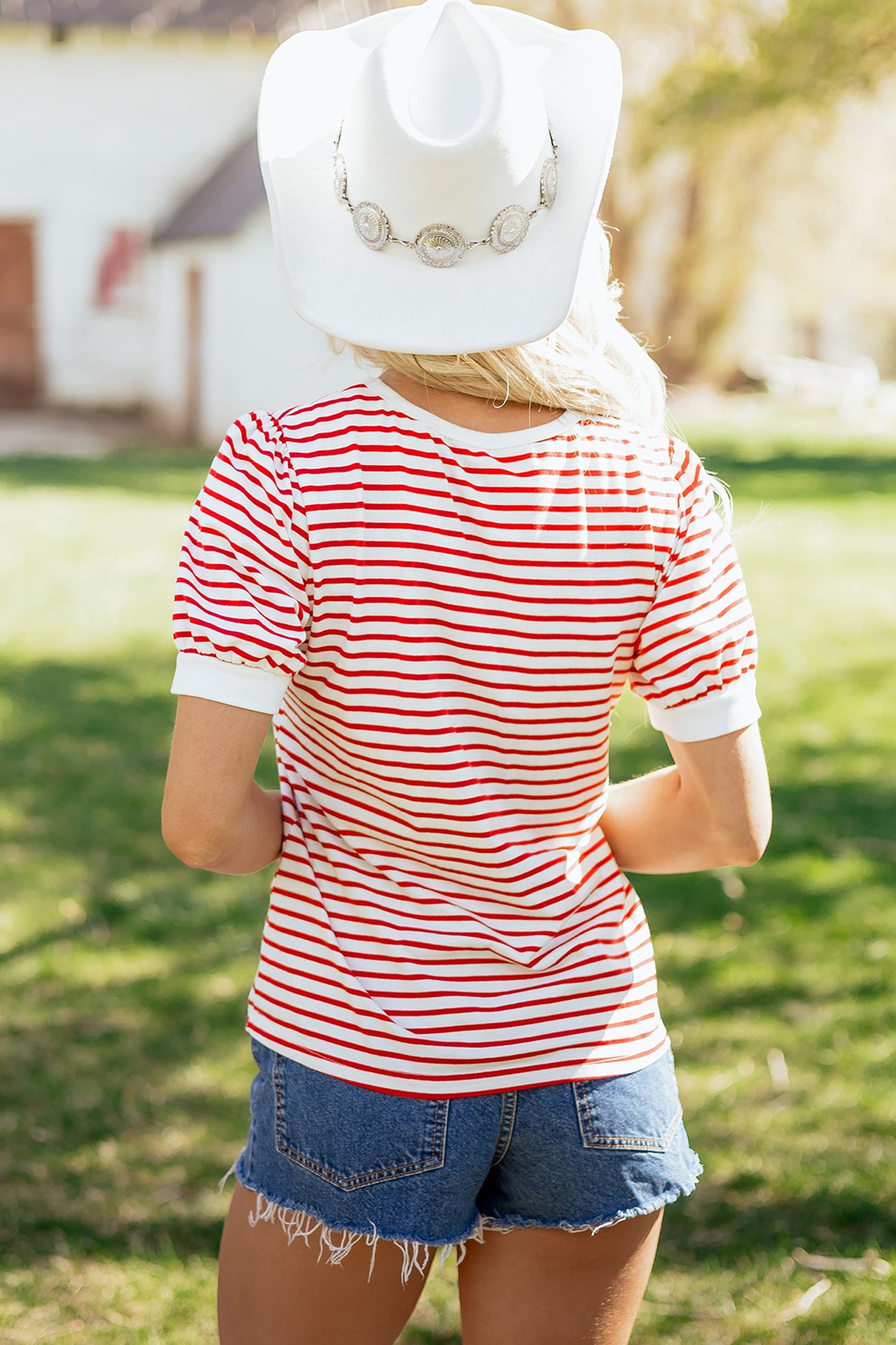 Threaded Pear Winona Puff Sleeve T Shirt