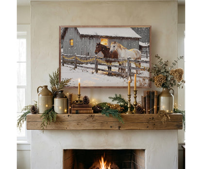 Kendrick Home Two Horses In The Snow