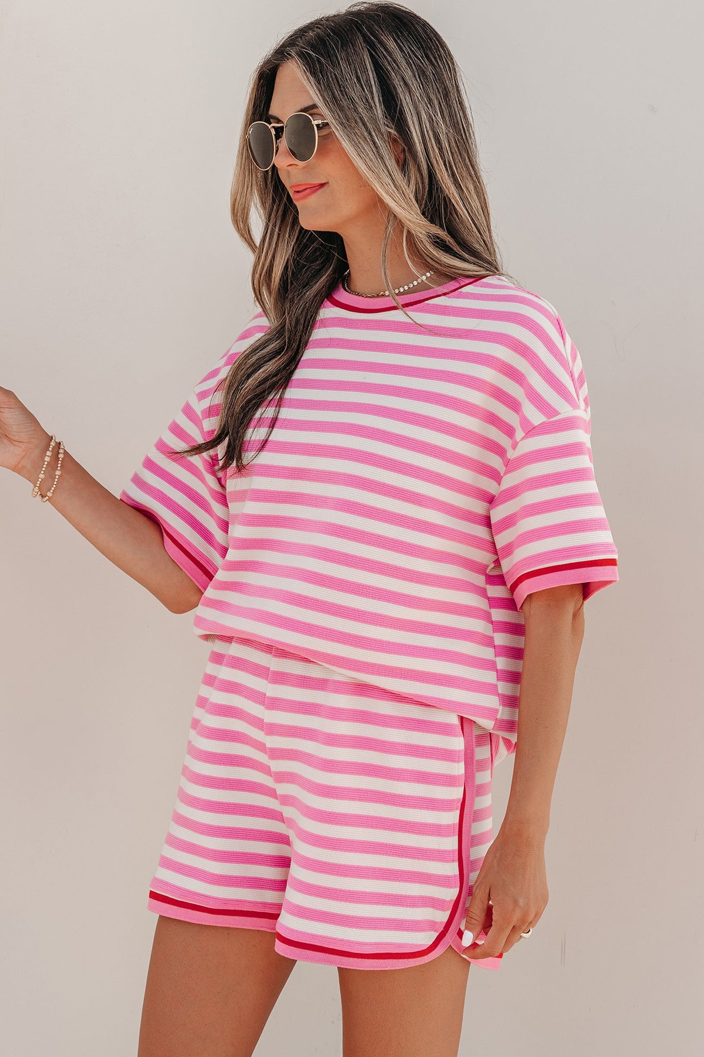 Threaded Pear Matilda Trim Short Sleeve Set