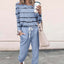 Dark blue stripes