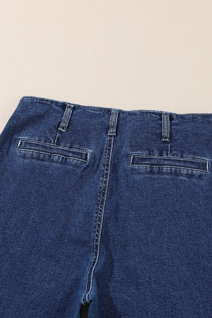Threaded Pear Mckinley Wide Leg Cropped Jeans