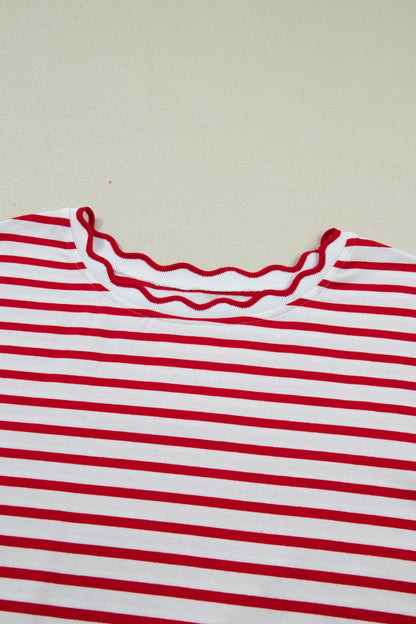 Threaded Pear Esther Trim Short Sleeve Plus Top